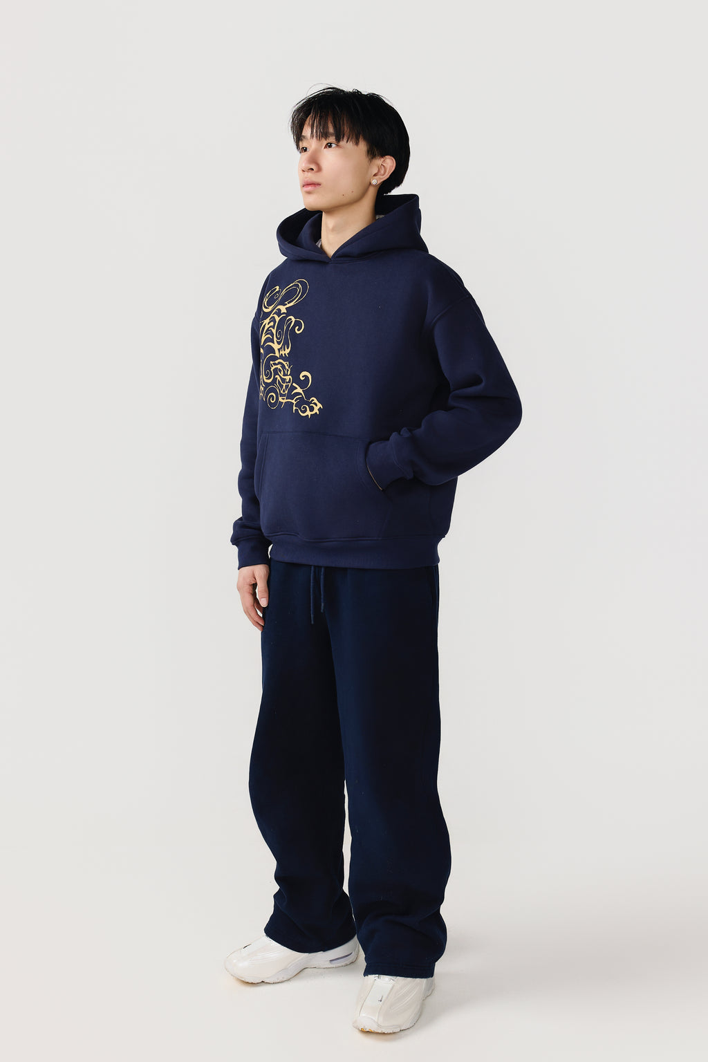 NAVY TIGER HOODIE