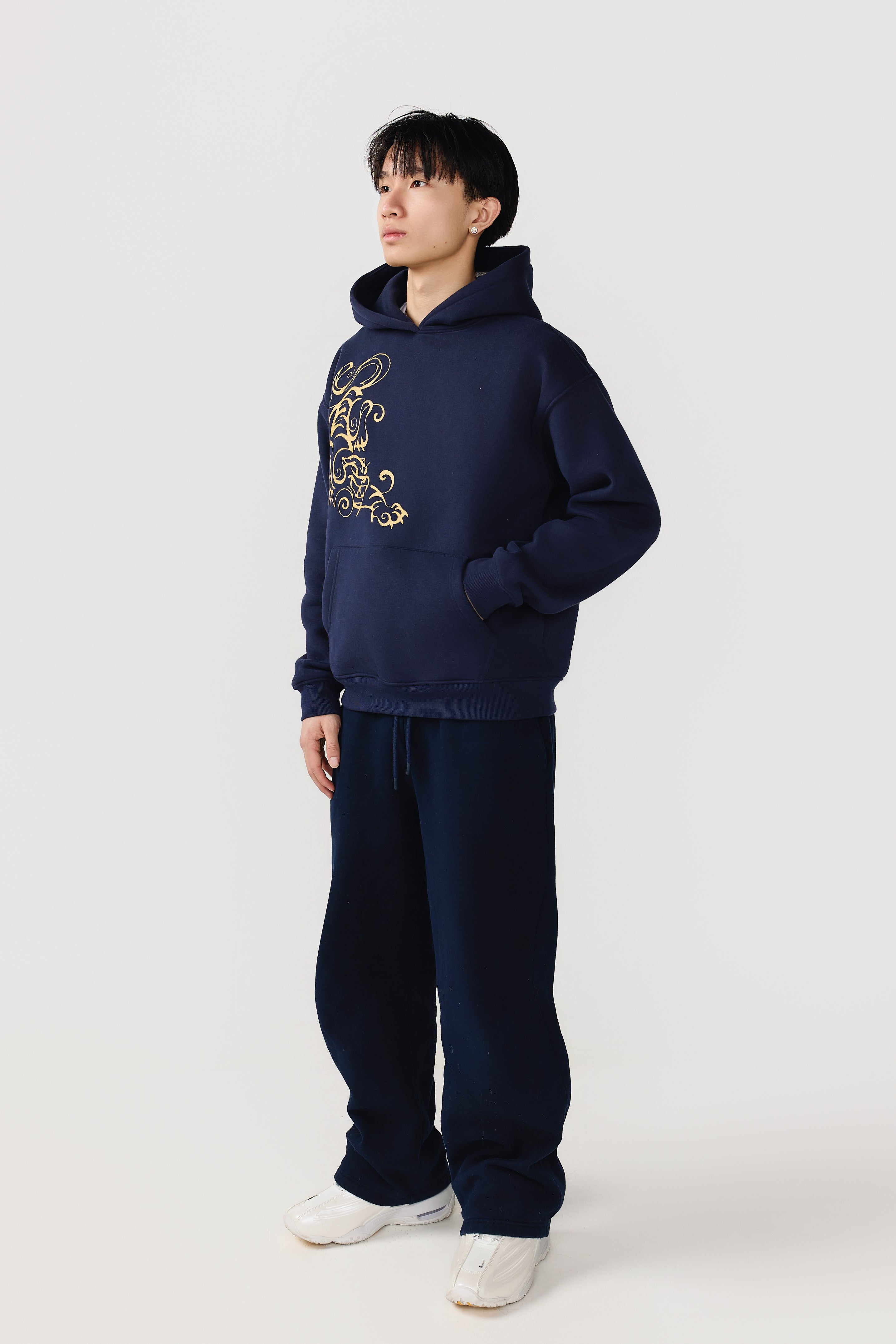 NAVY TIGER HOODIE